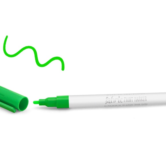 Permanent Fabric Paint Marker (Neon Green) - Picture 10 of 10